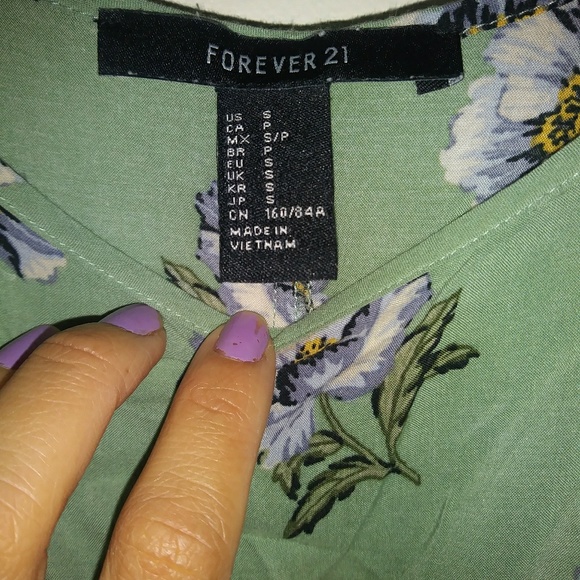 Green Floral Maxi Length Dress - Picture 5 of 5